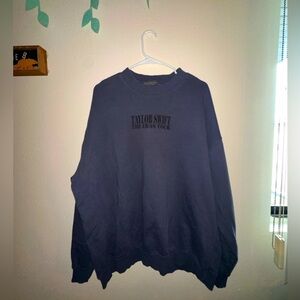 taylor swift the eras tour crewneck 2023 - washed blue - size xl